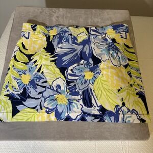 Rafella‎ Skort  Women's XXL Floral multi color elastic waist preppy casual